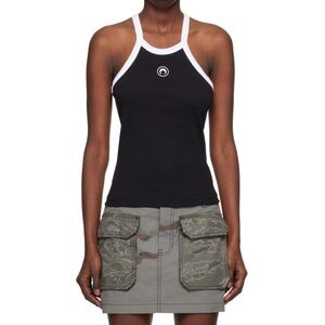 NWT MARINE SERRE Black Racer Back Tank Top XS